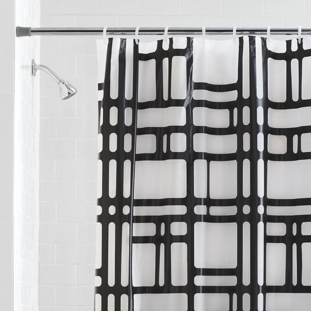 Elements Geometric PEVA Shower Curtain