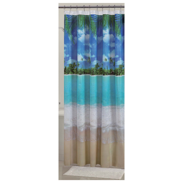 Photoreal Beach PEVA Shower Curtain, 70" x 71"