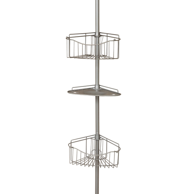 Tension Pole Shower Caddy, Satin Nickel