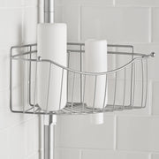 Tension Pole Shower Caddy, Satin Nickel