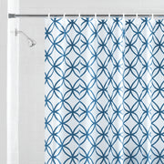 Hadley Blue Waterproof PEVA Shower Curtain